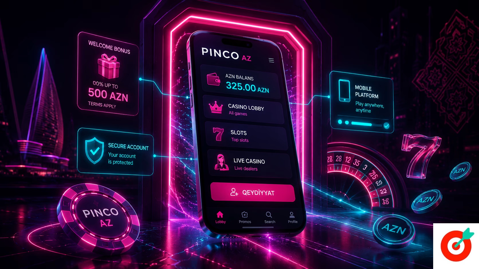 Azərbaycan istifadəçiləri üçün Pinco AZ ana səhifəsi